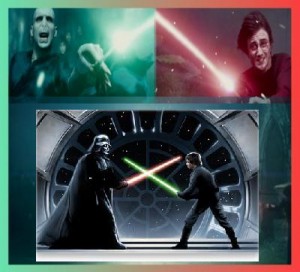 dark vador harry potter darth vader combat fight