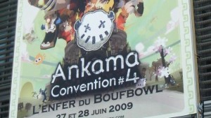 Grande affiche de l'Ankama convention #4 en 2009 à Paris avec pour thème le boufbowl