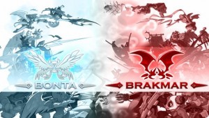 Bonta vs versus brakmar avec le symbole des ailes en premier plan