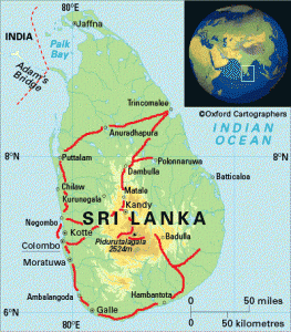 aventure au sri lanka carte du sri lanka