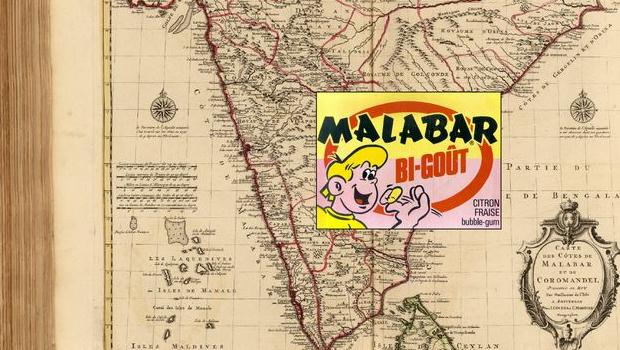 la côte du malabar en Inde avec le chewing-gum malabar