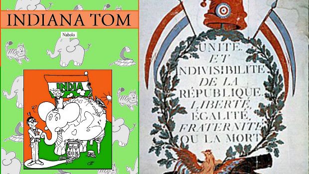 Illustration d'un épisode d'Indiana Tom, le roman de Nabolo d'un stagiaire à l'ambassade de France en Inde