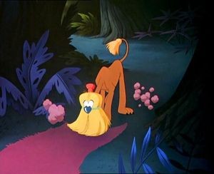borogove chien balais du poème the jabberwocky qui balaye le chemin d'Alice dans Alice au pays des merveilles de Disney