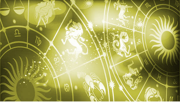 horoscope avec zodiaque sur fond doré