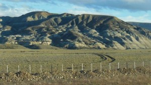 monts en forme de pouple, collines ondulées de Patagonie