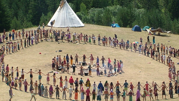 rainbow gathering cercles de hippies