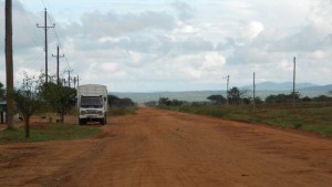 Route de terre au Kenya